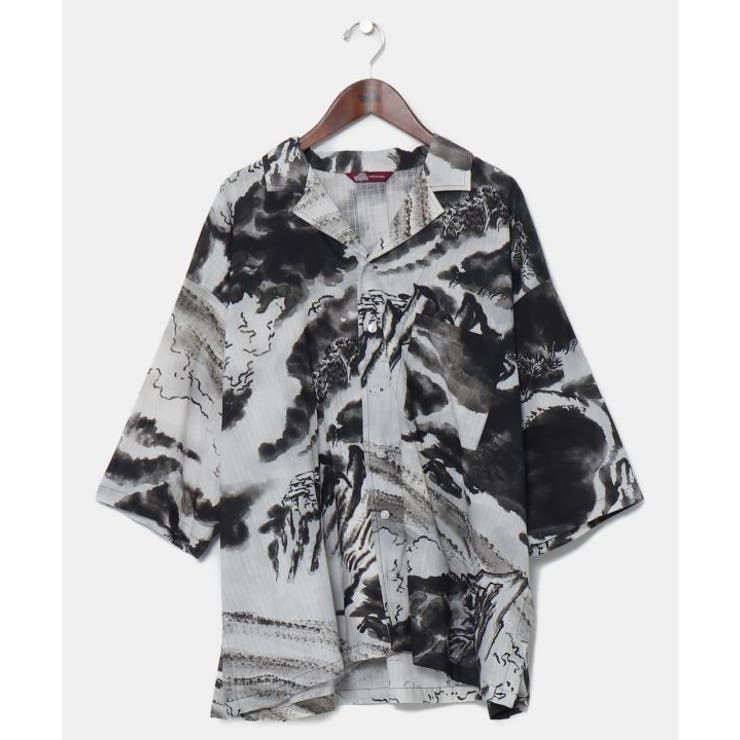 スミクロ | 【カヤ】白波メンズシャツ | アミナコレクション