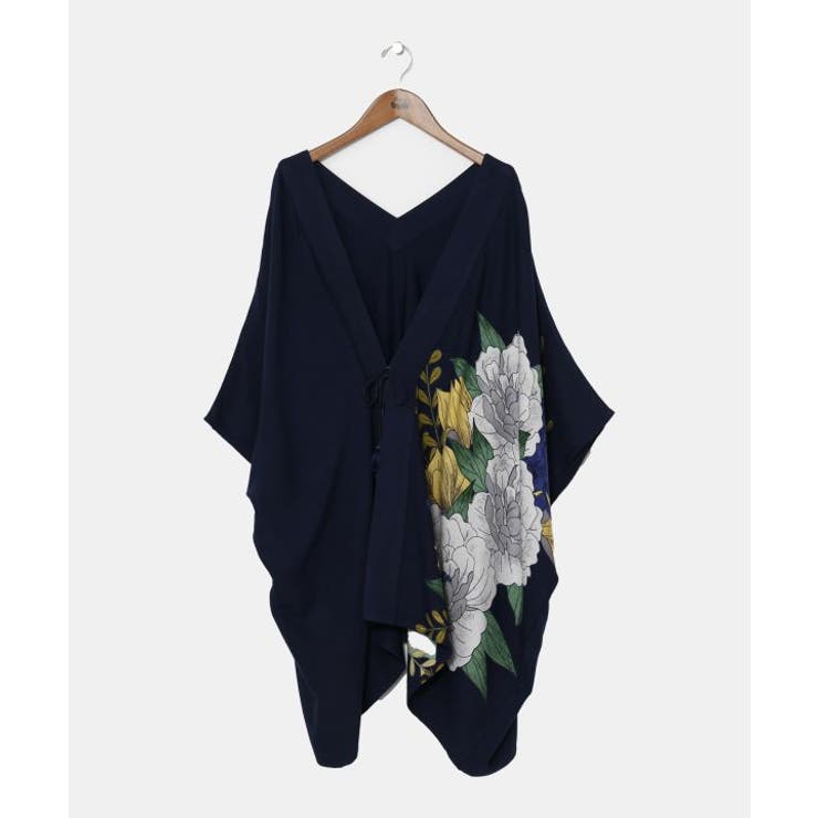 ネイビー | 【カヤ】【ＵＶカット加工】花柳ならい羽織 | アミナコレクション 