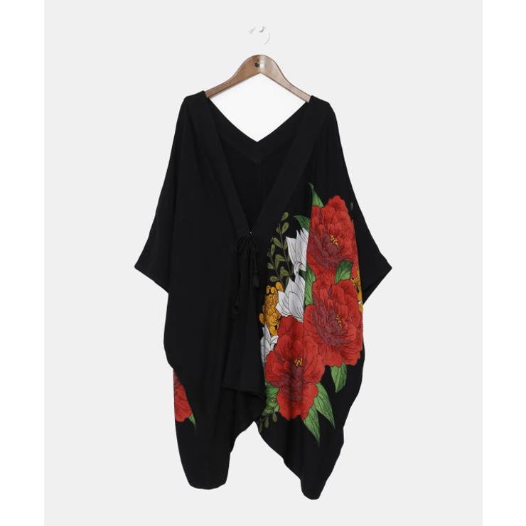 ブラック | 【カヤ】【ＵＶカット加工】花柳ならい羽織 | アミナコレクション 