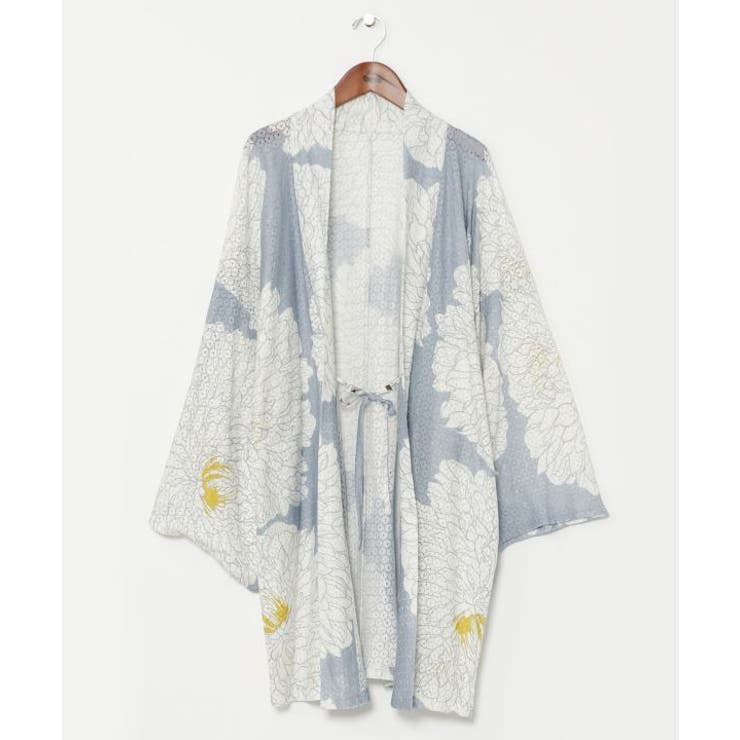 ライトブルー | 【カヤ】透かし柄羽織 | アミナコレクション 