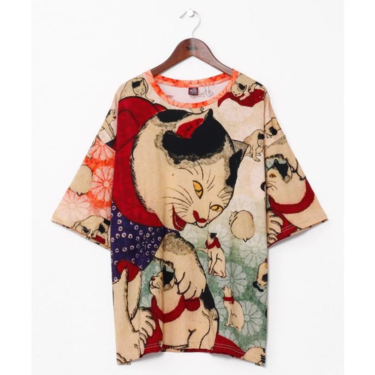 ベージュ | 【カヤ】倭の絵Ｔシャツ | アミナコレクション