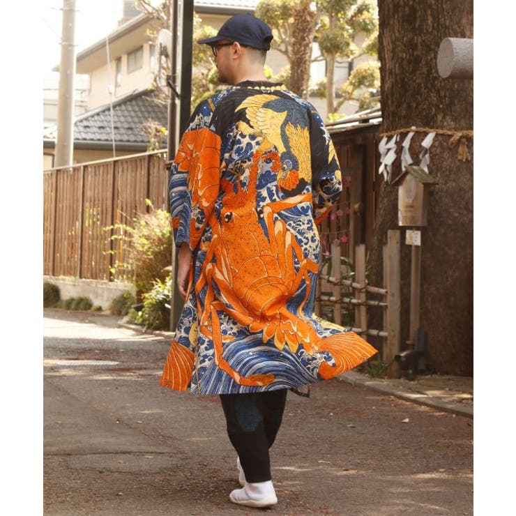 【カヤ】【UVカット加工】着る、NIPPON ART 倭の絵メンズ羽織 | アミナコレクション | 詳細画像47 