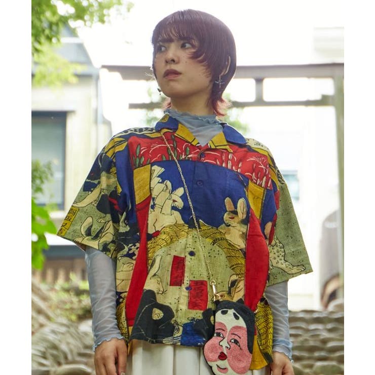 【カヤ】着る、NIPPON ART 倭の絵シャツMサイズ | アミナコレクション | 詳細画像48 