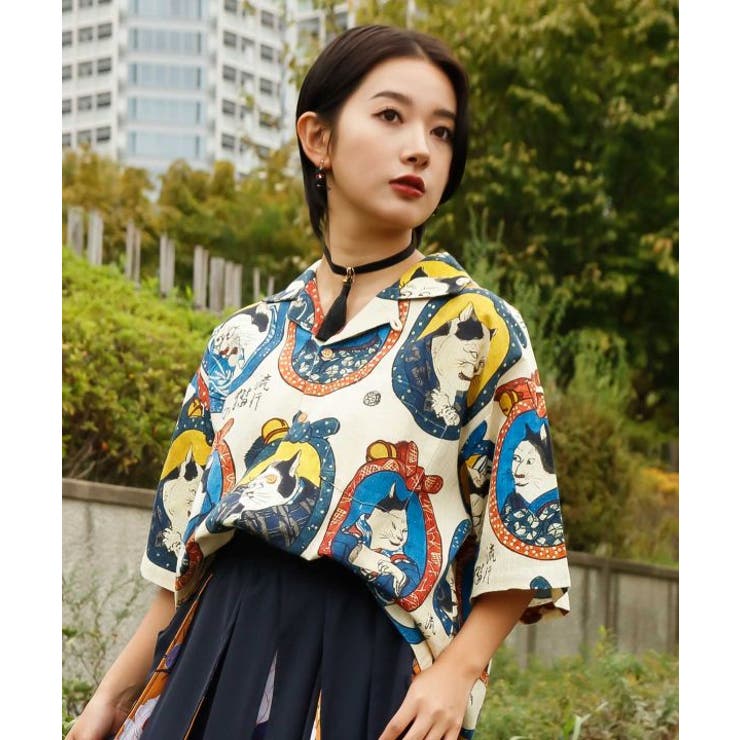 【カヤ】着る、NIPPON ART 倭の絵シャツMサイズ | アミナコレクション | 詳細画像50 