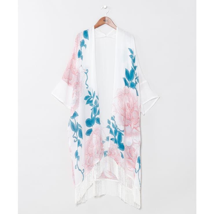 ホワイト | 【カヤ】【UVカット加工】花錦羽織 | アミナコレクション 