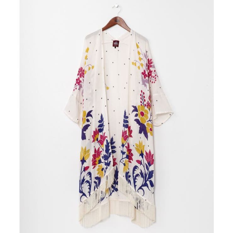 ベージュ | 【カヤ】【UVカット加工】花錦羽織 | アミナコレクション 