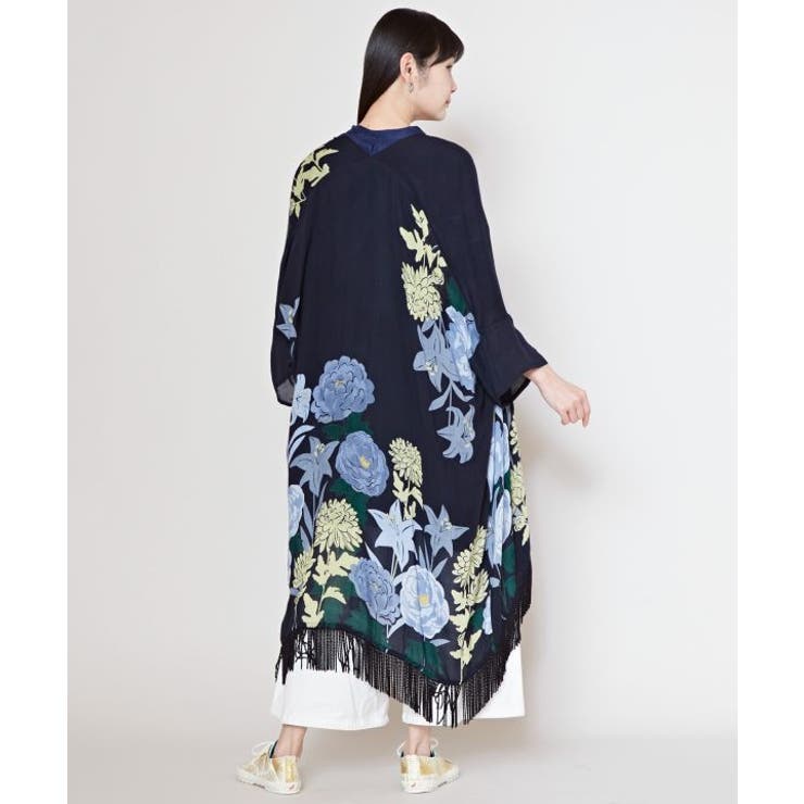 ダークグレー | 【カヤ】【UVカット加工】花錦羽織 | アミナコレクション 