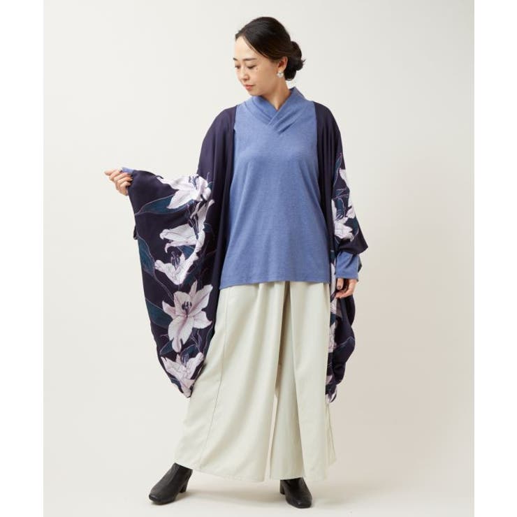 ネイビー系 | 【カヤ】【UVカット加工】百合薫振袖羽織 | アミナコレクション 