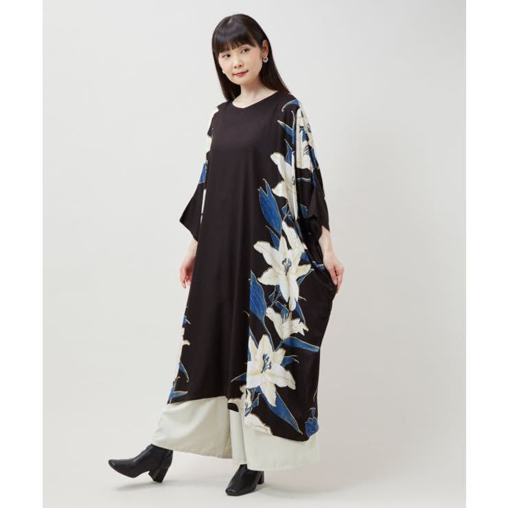 ブラック | 【カヤ】百合薫ワンピース | アミナコレクション 