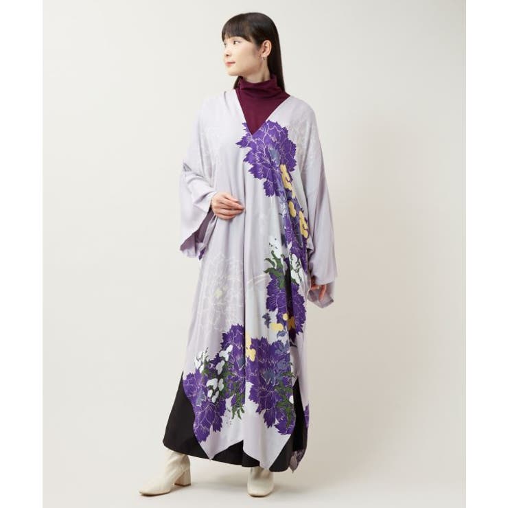 パープル | 【カヤ】錦秋（きんしゅう）ならい新ワンピース | アミナコレクション 