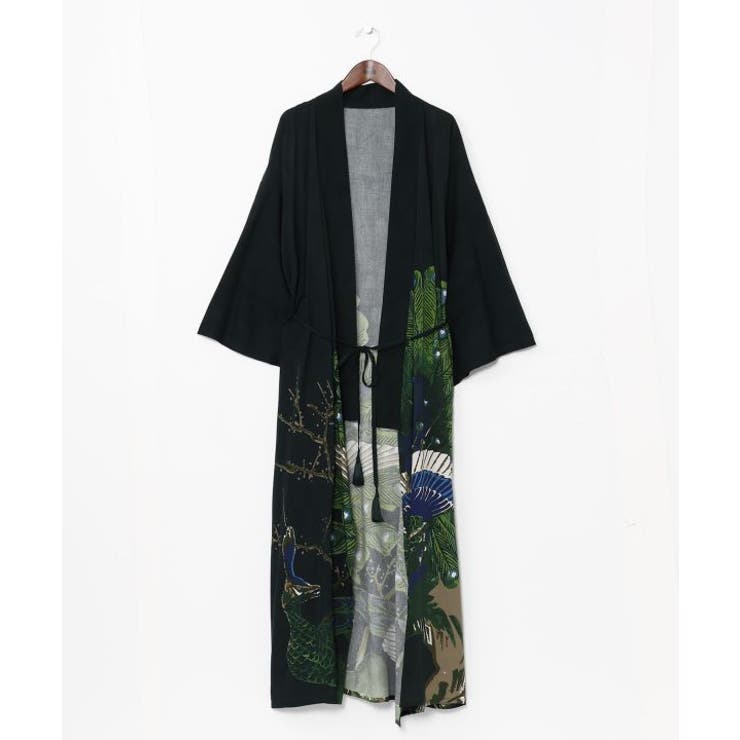 グリーン | 【カヤ】【ＵＶカット加工】	楚々（そそ）鳥獣羽織 | アミナコレクション 