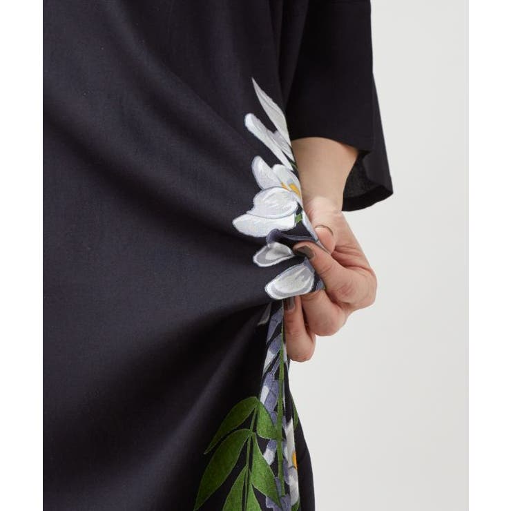 【カヤ】【ＵＶカット加工】紫藤 羽織付きワンピース | アミナコレクション  | 詳細画像13 