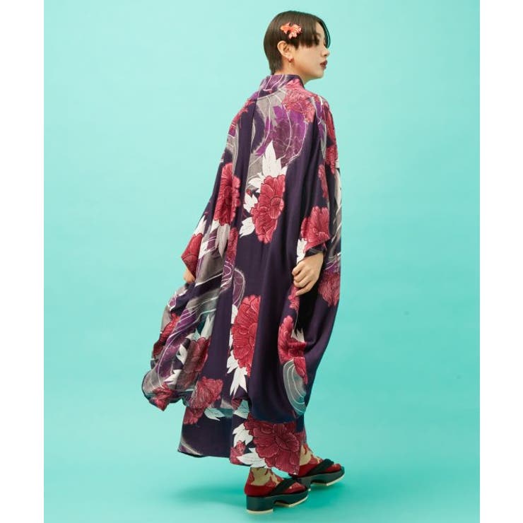 【カヤ】【UVカット加工】花舟振袖風羽織 | アミナコレクション  | 詳細画像1 