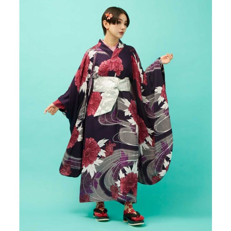 【カヤ】【UVカット加工】花舟振袖風羽織 | アミナコレクション  | 詳細画像16 