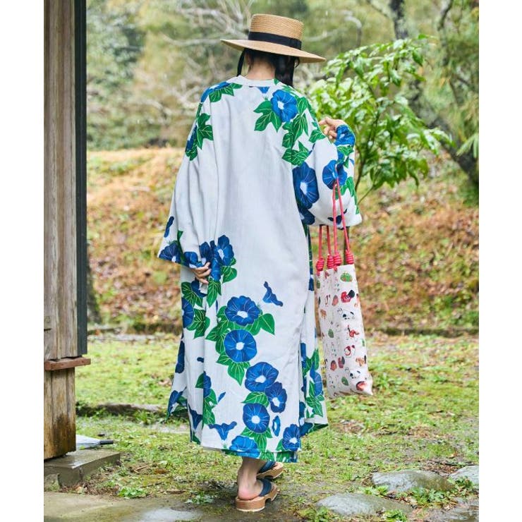 キナリ | 【カヤ】【UVカット加工】容花（かおばな）着物風羽織 | アミナコレクション 