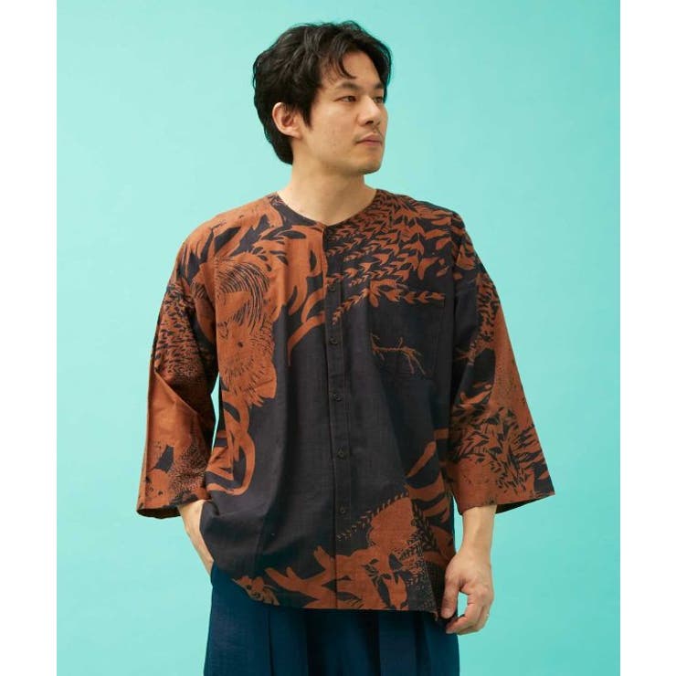 【カヤ】気っ風ダボメンズシャツ | アミナコレクション  | 詳細画像1 
