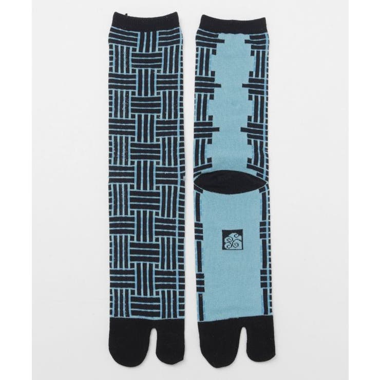 ブラック×ブルー | 【カヤ】足袋型くつ下25～28cm三崩し | アミナコレクション