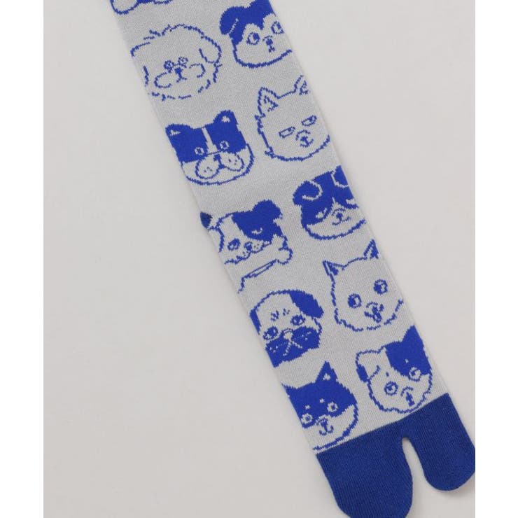 【カヤ】犬のお顔足袋型くつ下（25-28cm） | アミナコレクション | 詳細画像3 