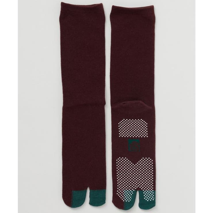 ブラウン | 【カヤ】滑り止め足袋型靴下（25-28ｃｍ） | アミナコレクション