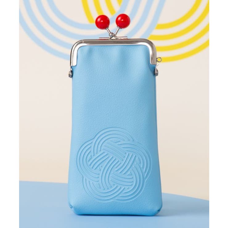 スカイブルー | 【カヤ】淡色水引がま口めがねケース | アミナコレクション 