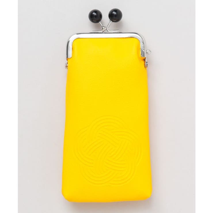 レモンイエロー | 【カヤ】淡色水引がま口めがねケース | アミナコレクション 