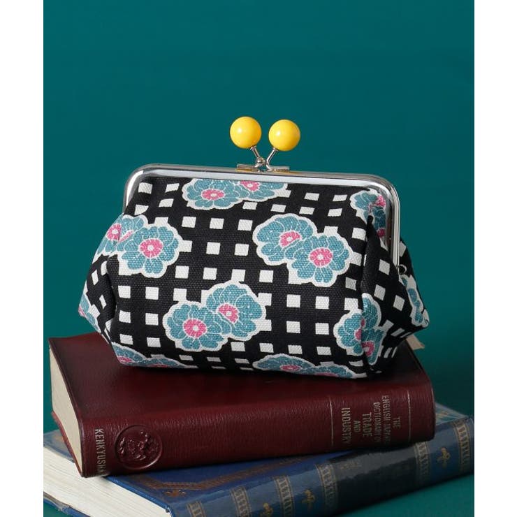 ブラック系その他 | 【カヤ】格子レトロ俵がま口 | アミナコレクション 