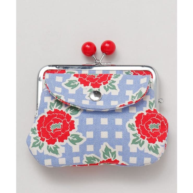 ブルー系 | 【カヤ】格子レトロ親子がま口 | アミナコレクション 