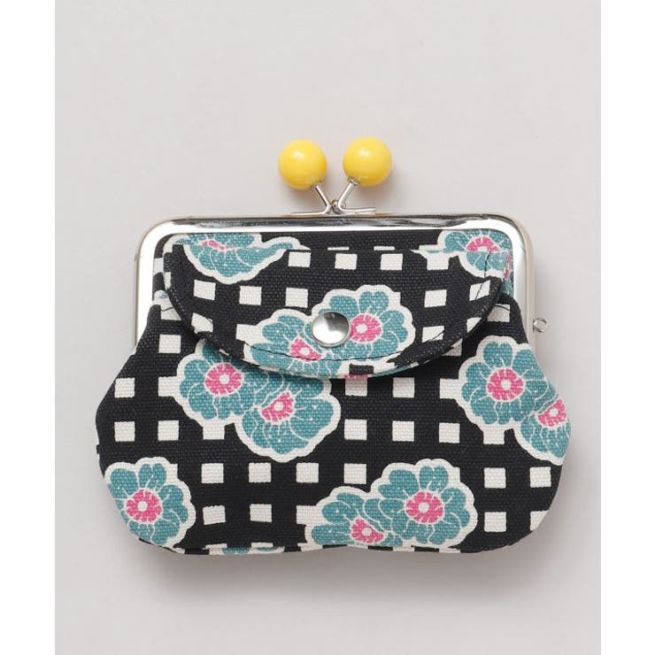 ブラック系その他 | 【カヤ】格子レトロ親子がま口 | アミナコレクション 