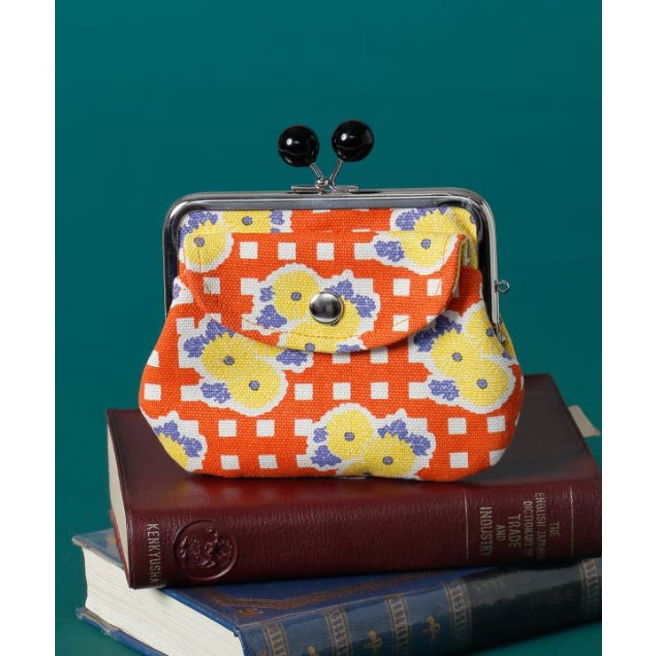 オレンジ系その他 | 【カヤ】格子レトロ親子がま口 | アミナコレクション 