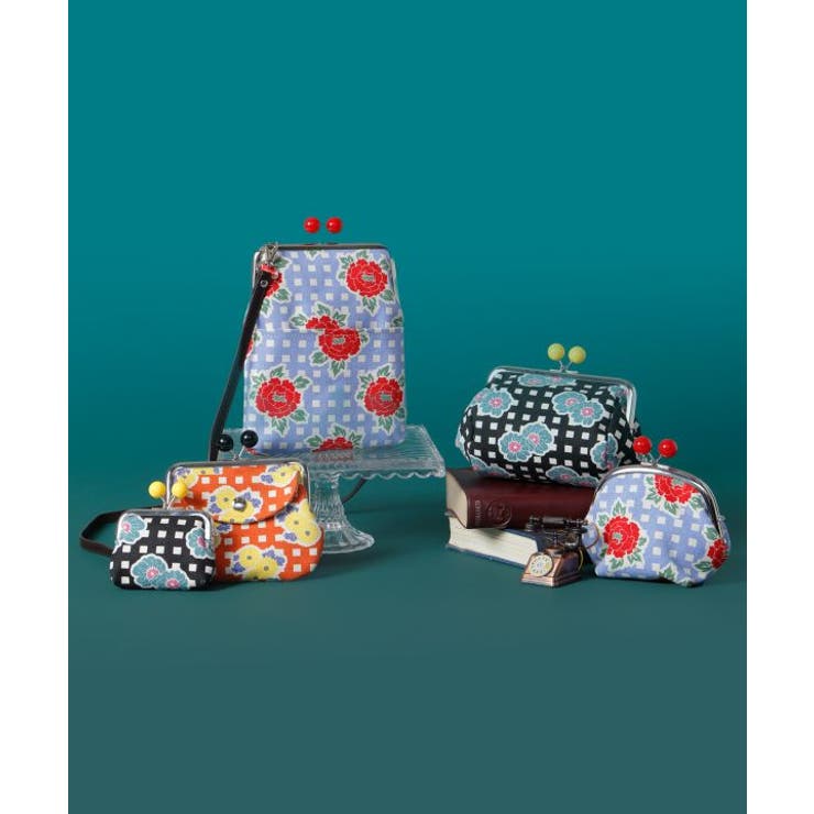 【カヤ】格子レトロがま口ショルダーバッグ | アミナコレクション  | 詳細画像3 