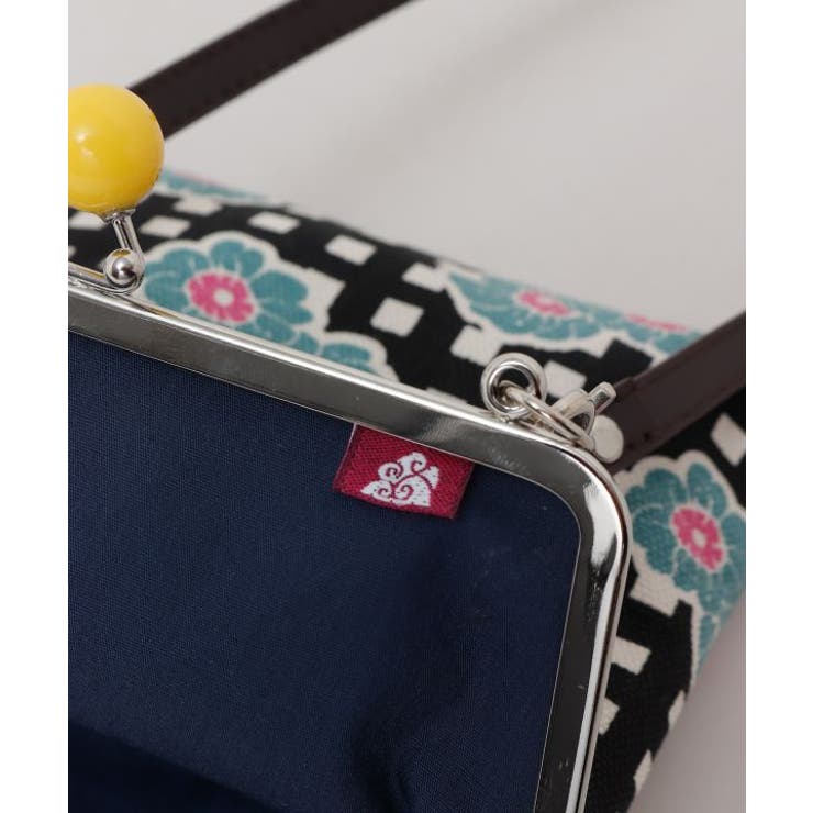 【カヤ】格子レトロがま口ショルダーバッグ | アミナコレクション  | 詳細画像5 