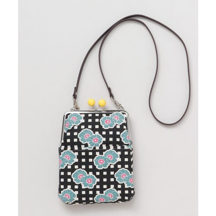 ブラック系その他 | 【カヤ】格子レトロがま口ショルダーバッグ | アミナコレクション 