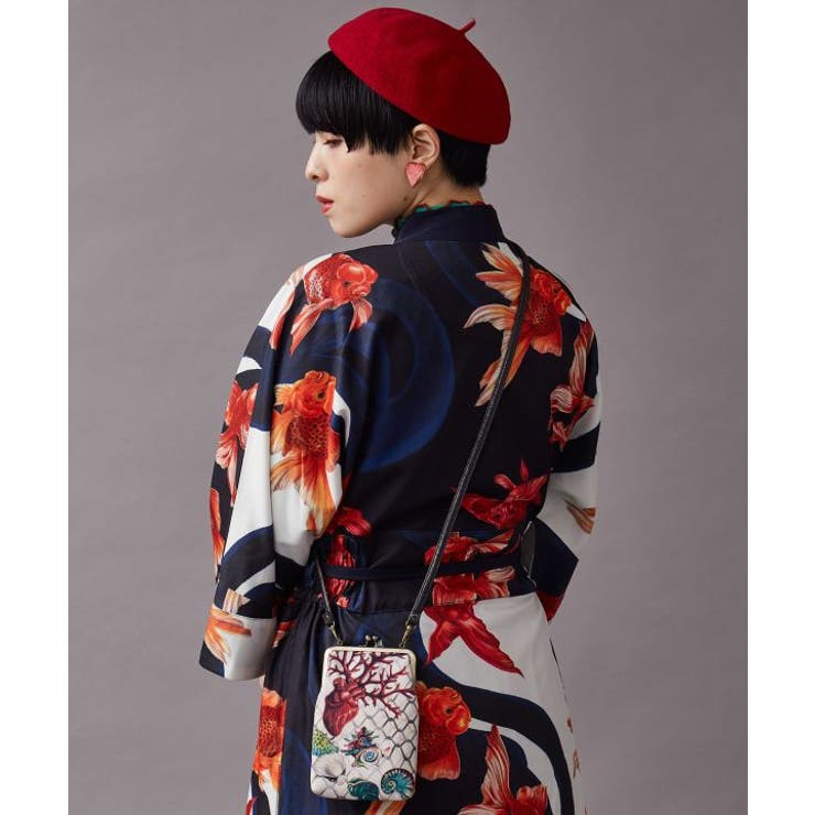 【カヤ】携帯がま口ショルダー《重宗玉緒×倭物やカヤ》 | アミナコレクション  | 詳細画像2 