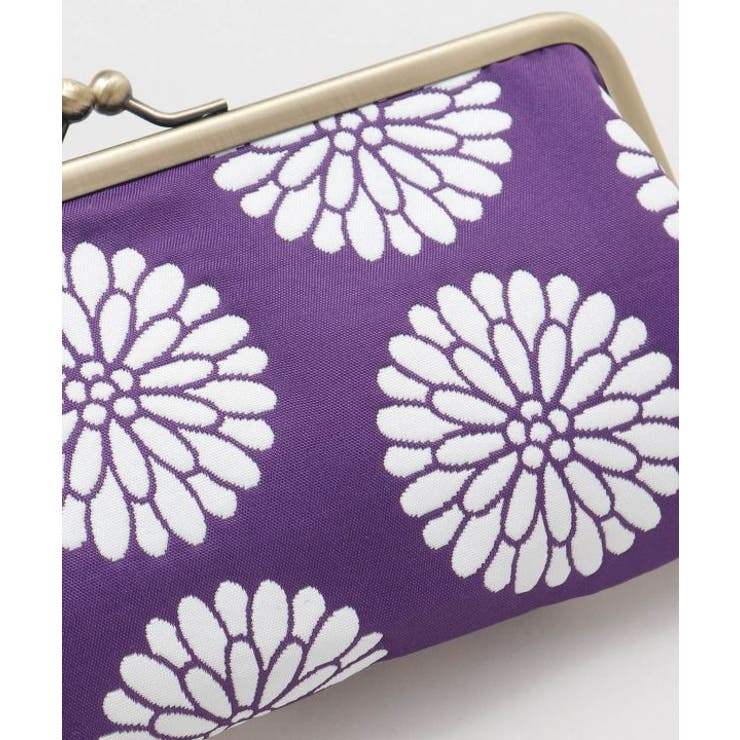 【カヤ】花ふくれ織り がま口メガネケース | アミナコレクション  | 詳細画像1 