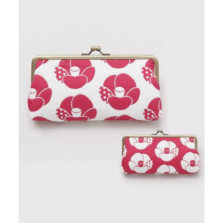 ピンク | 【カヤ】花ふくれ織り がま口メガネケース | アミナコレクション 