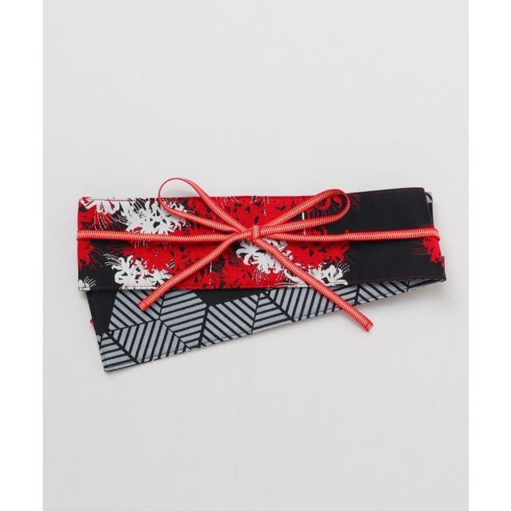 ブラック×レッド | 【カヤ】亀甲彼岸花 帯ベルト | アミナコレクション 