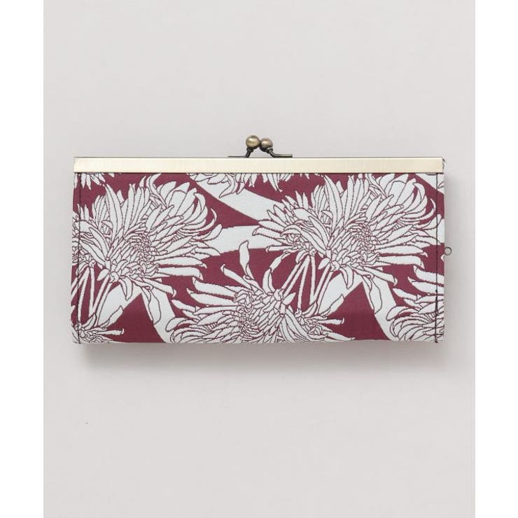 シルバー系その他 | 【カヤ】花影ふくれ織りがま口長財布 | アミナコレクション 