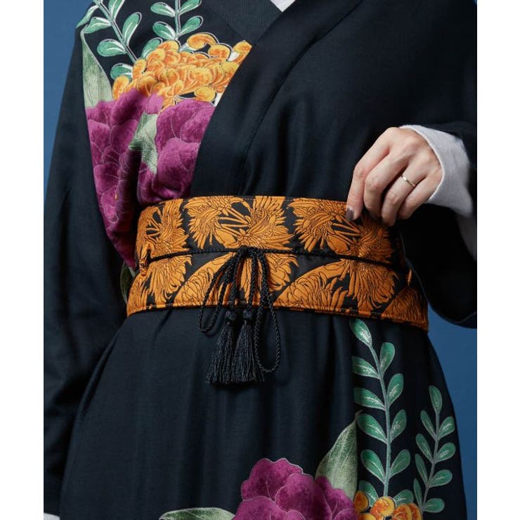 ブラウン系その他 | 【カヤ】花影ふくれ織り帯ベルト | アミナコレクション 