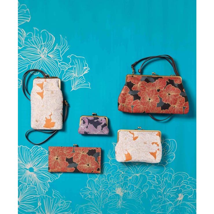 【カヤ】華やか四角がま口クラッチ＆ショルダーバッグ2WAY | アミナコレクション  | 詳細画像1 