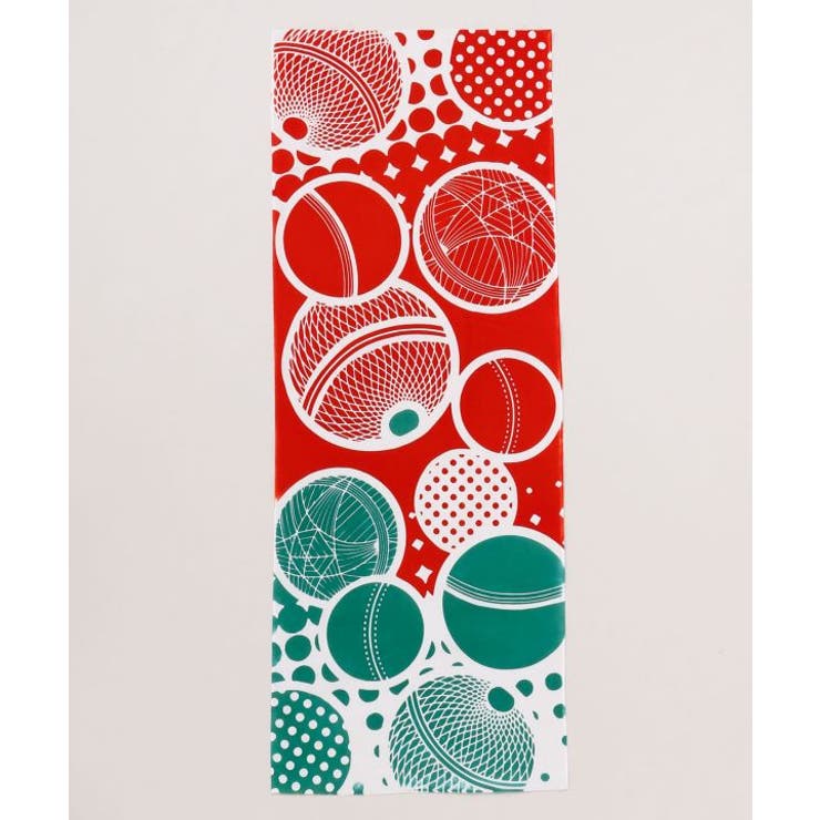 レッド | 【カヤ】注染手ぬぐい クリスマス手毬 | アミナコレクション 