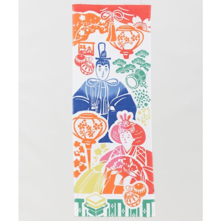 マルチ | 【カヤ】お内裏お雛手拭 | アミナコレクション 