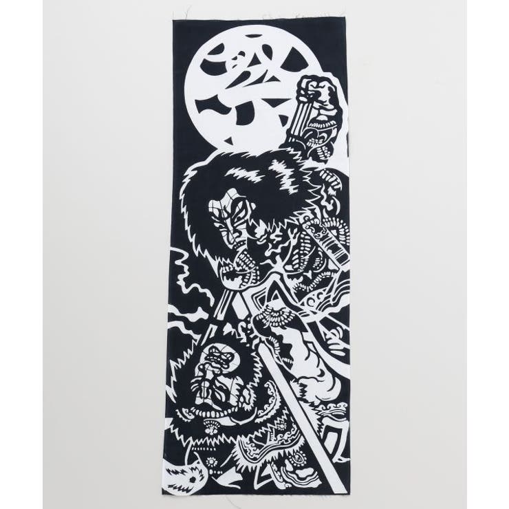 ブラック×ホワイト | 【カヤ】祭り武者 注染手拭い | アミナコレクション 