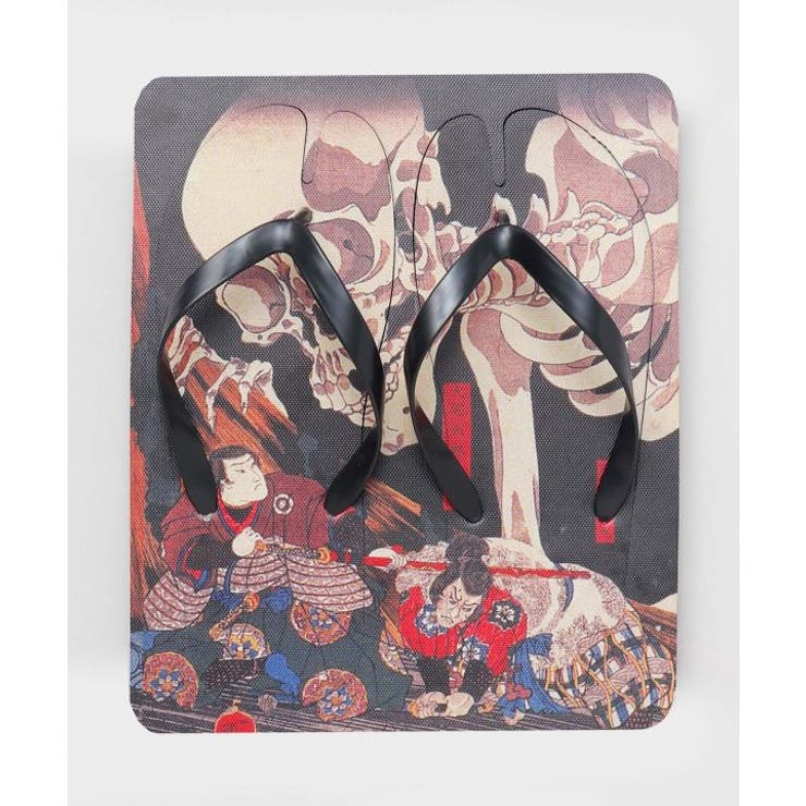 ブラック | 【カヤ】浮世絵足袋型ビーチサンダル(27-28cm ) | アミナコレクション 