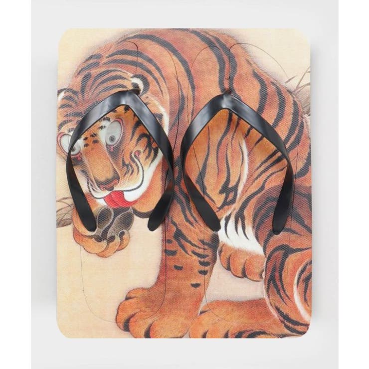 イエロー×ブラック | 【カヤ】浮世絵足袋型ビーチサンダル(27-28cm ) | アミナコレクション 