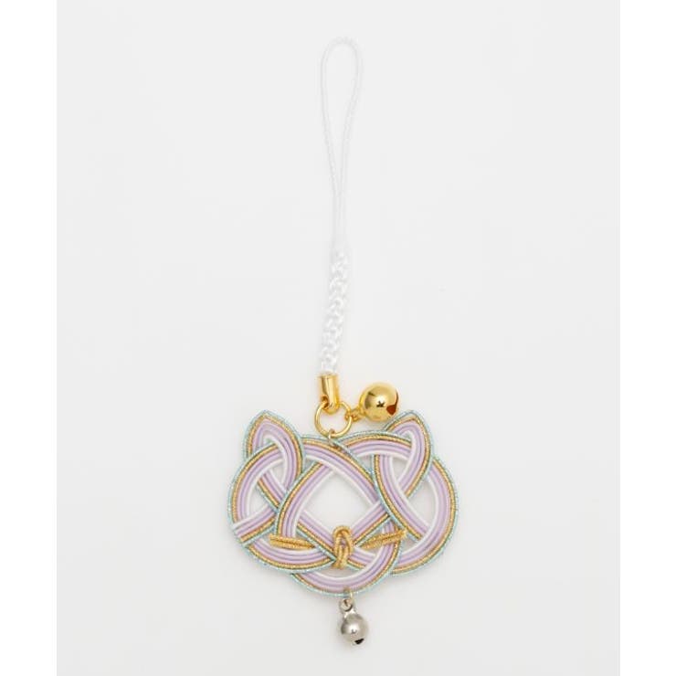 パープル | 【カヤ】水引猫ストラップ | アミナコレクション 