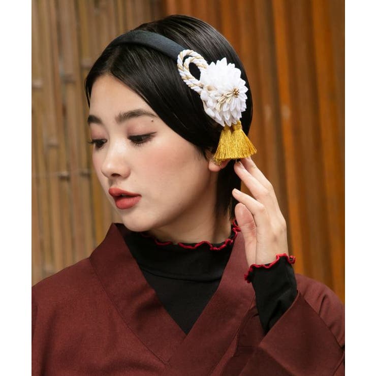 ホワイト | 【カヤ】菊晴れカチューシャ | アミナコレクション 