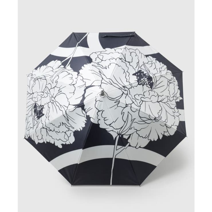 ホワイト | 【カヤ】花影日傘【晴雨兼用・遮光性99.99%】 | アミナコレクション 