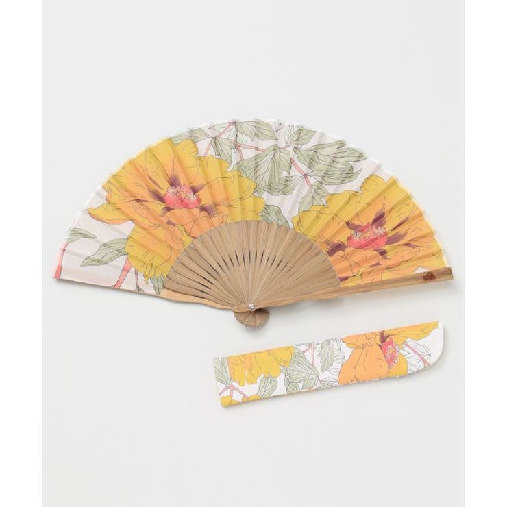 ホワイト | 【カヤ】華めき扇子 | アミナコレクション 