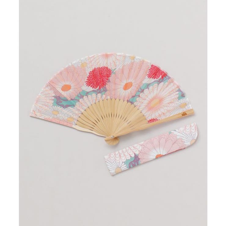 グリーン | 【カヤ】菊モダン扇子 | アミナコレクション 