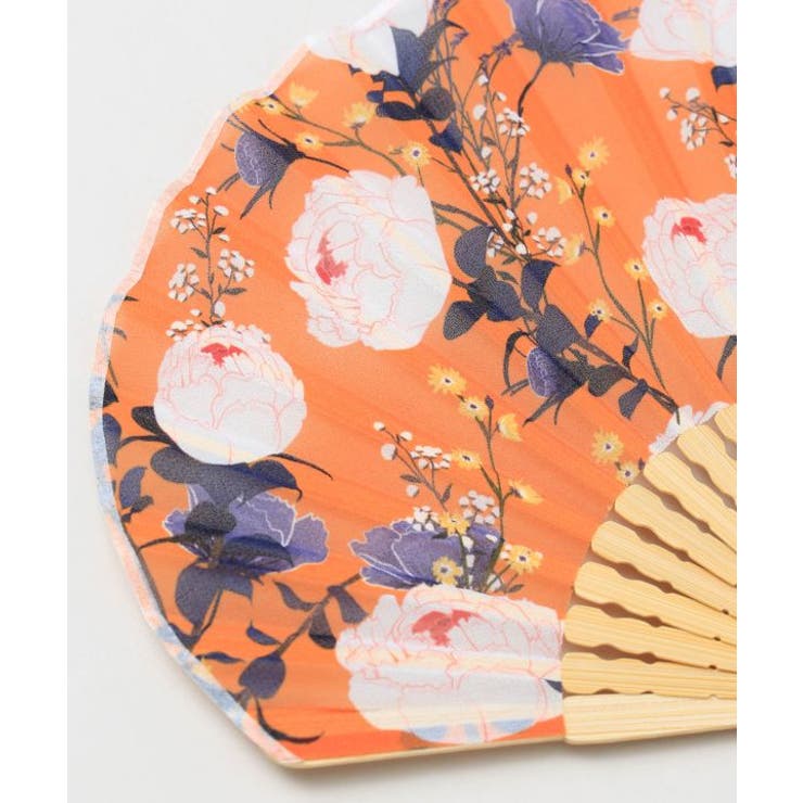 【カヤ】花便り扇子 | アミナコレクション  | 詳細画像1 